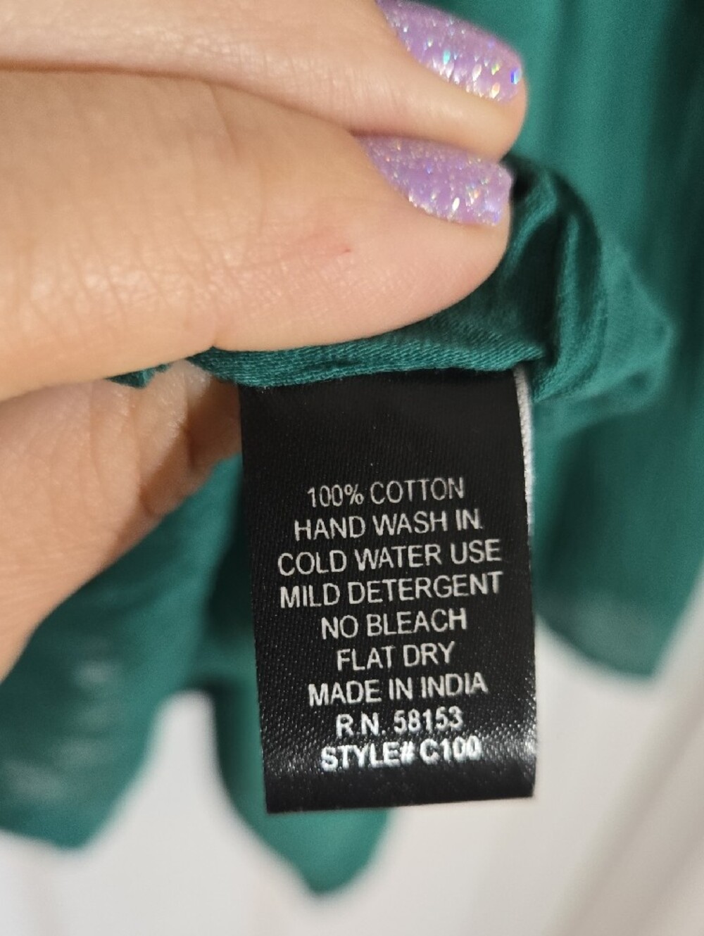 Chaudry KC emerald Green Cotton Gathered Midi Skirt Size Small - Picture 6 of 8